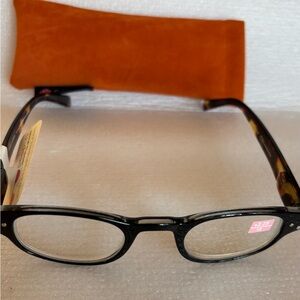 Peepers Black and Tortoiseshell Reader 2.25 Glasses NWT